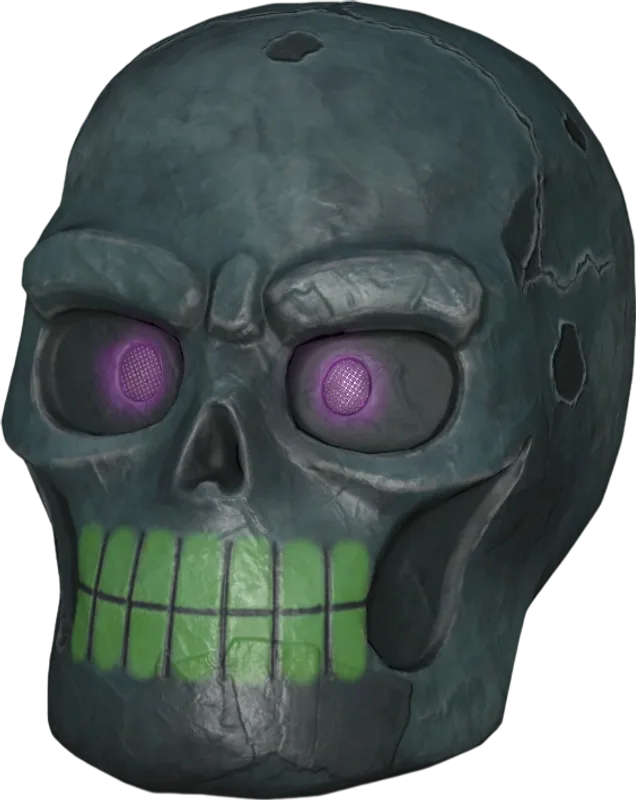 Glowing Bone Head Fasnacht Mask